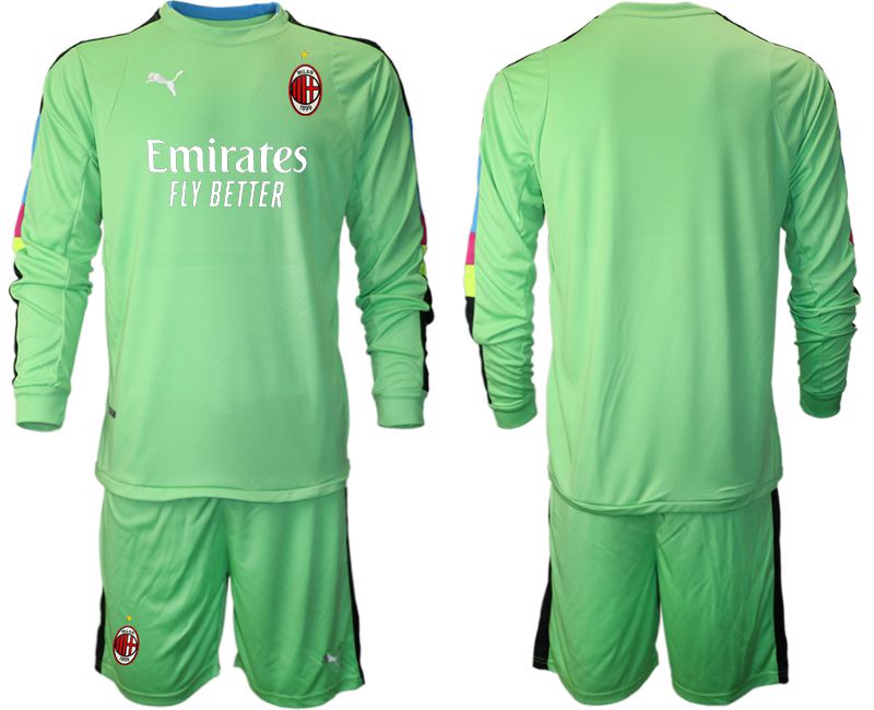 Men 2020-2021 club AC milan fruit green goalkeeper long sleeve Soccer Jerseys